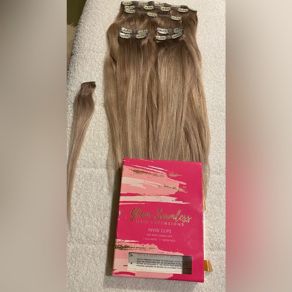 RARE COLOR - Glam Seamless Hair Extensions 20” - blonde balayage